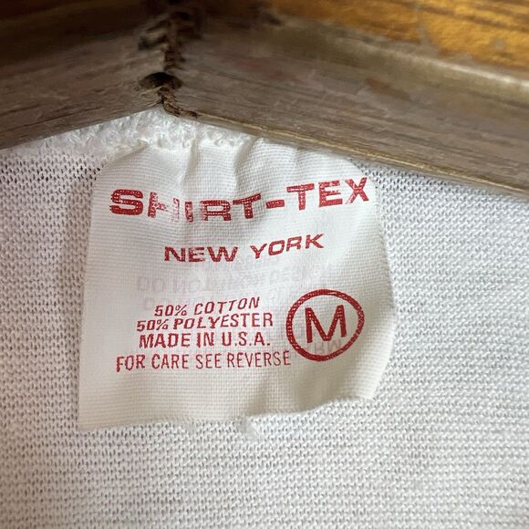 Vintage Shirt-Tex 80s 90s World Trade Center Glitter Graphic Single Stitch M USA - Picture 7 of 9